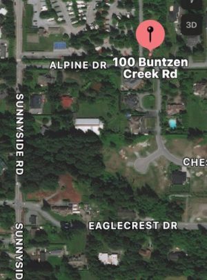 Map to 100 Buntzen Creek Rd