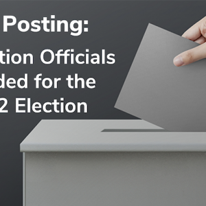 Now Hiring: Election Officials (Casual)