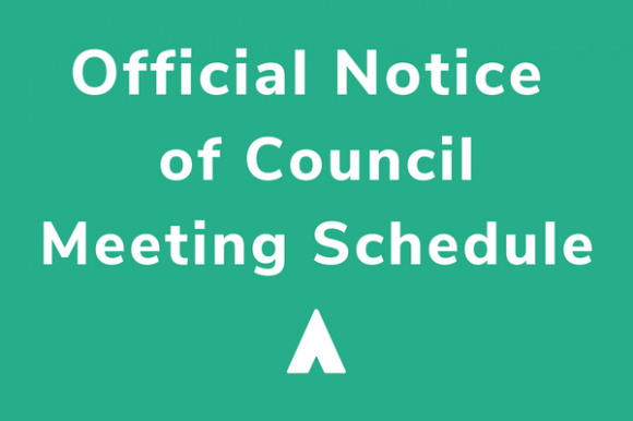 Notice of 2023 Council Meeting Schedule
