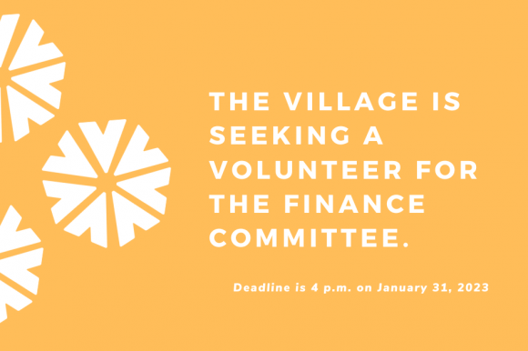 Council Recruiting Volunteer for Finance Committee
