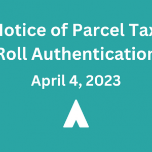 Official Notice of Parcel Tax Roll Authentication