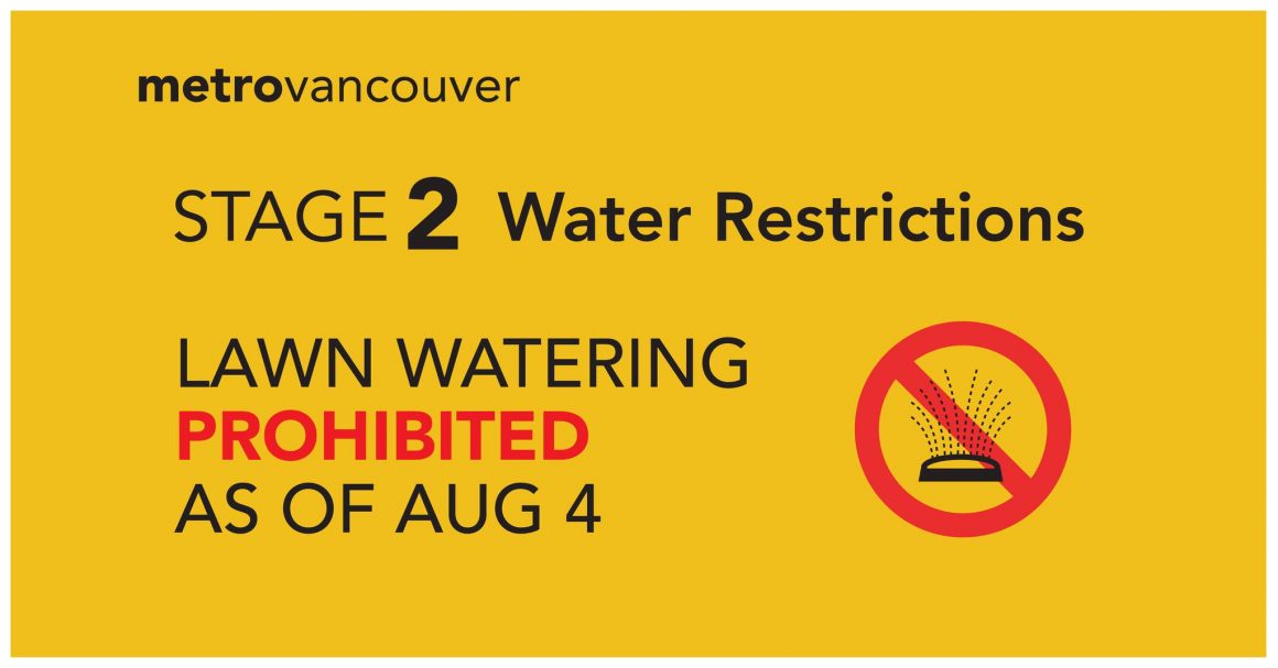 Metro Vancouver Stage 2 Water Restrictions