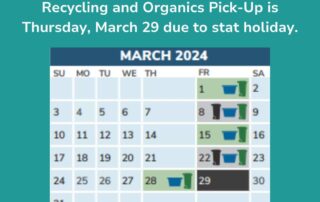 graphic for reminder of waste collection change due to stat holiday