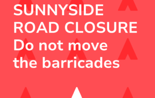 graphic for Road Closure announcement on Sunnyside Road