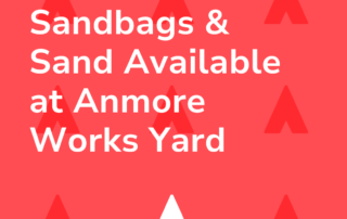 graphic for news that sandbags and sand available at works yard